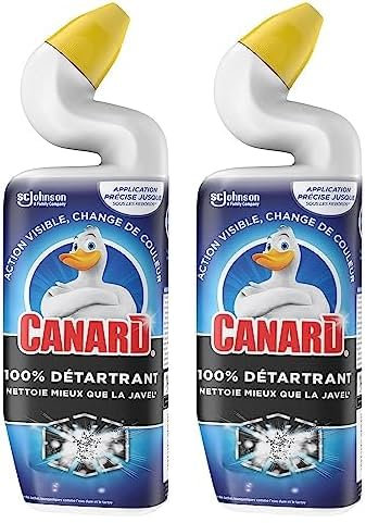 Canard Wc Gel 100% Détartrant - Nettoie Mieux Que La Javel - Action Visible, Change de Couleur - 1 Gel (Lot de 2)