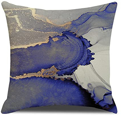 45x45cm Stein textur Kissen Navy blau Gold Kissen Abdeckung Leinen geometrische Kissenbezug Home Dekoration liefert