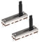 QUARKZMAN 2 Stück Gerader Einzelner Linearer Schieberegler Potentiometer 3 Pin B10K 35mm(L) 20mm Hub 20mm Griff Fader Variable Widerstände Mixer Elektronisches Potentiometer für Dimmen