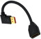 Kework 5.9 Inch 3D 52Gbps DisplayPort 16K@30Hz Extension Cable, Left Angle Male to Female DP 2.1 Extender Cord, Compatible with FreeSync G-Sync Gaming Monitor, Support 8K@120Hz, 4K@240Hz 165Hz 144Hz