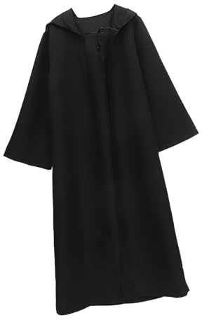 CLISPEED Anime Cloak Kinder Halloween Umhang Schwarz Mit Kapuze FüR Cosplay KostüMpartys Karneval Und Feste Leicht Und Tragbar Ideal FüR Jungen MäDchen