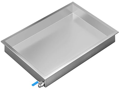 QSNYJPL Wasserablaufwanne Auffangwanne Flach aus Edelstahl Große Öl-auffangwanne Öl Auffangbehälter für Tragbare Klimaanlage(80x60x10cm/31x24x4in)
