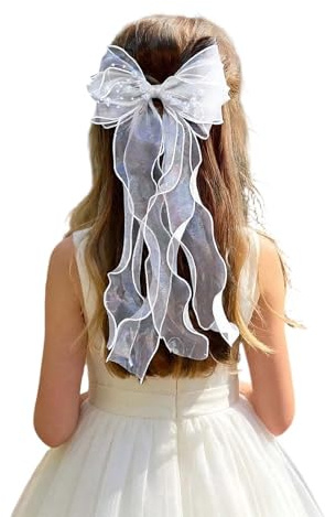 Kommunion Haarschmuck Mädchen, Blumenkranz Kommunion Mädchen Erstkommunion Haarschmuck Schleife, Kopfschmuck Erstkommunion Blumenmädchen, Haarband Für Hochzeit, Geburtstag, Festtag