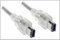 DINIC Premium FireWire Kabel 6 polig Stecker auf Stecker (10,00m, transparent)