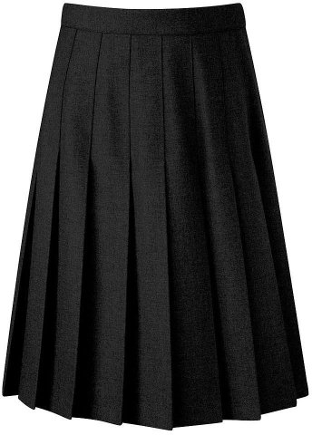 Banner Davenport Knife Pleat School Skirt Black Waist 36, Length 20