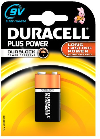 Duracell Plus Power Alkaline, Prismatic, 9 V Batteries –)