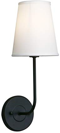 Yosoan Wandlampe weiße Stoffschirme Wandleuchte Einfache Moderne Mode Kreative Wandleuchte mit Stoffschirme (1 Stücke Schwarz Farbe)