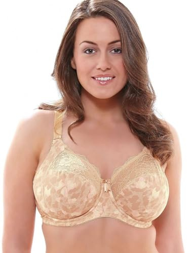 ELOMI Damen Morgan Banded Underwire Stretch Lace Bra BH mit voller Abdeckung, Halbtransparent