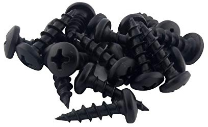 100 unidades rok hardware # 8 x 5/8 Profundidad de rosca gruesa Phillips Pan Cabeza fosfato negro tornillos madera MDF
