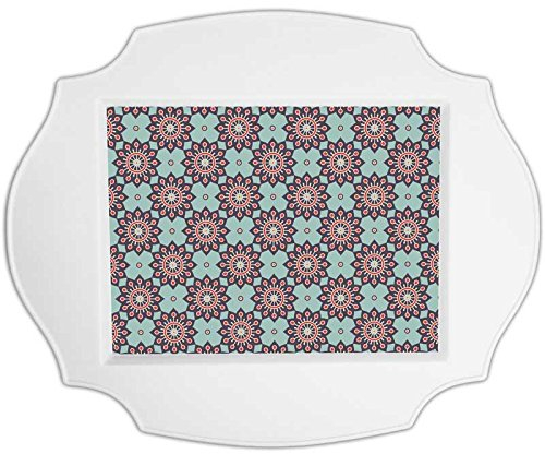 BACI MILANO ovales Tablett aus Porzellan mit ROTR1.MIX-Inlays in verschiedenen Farben