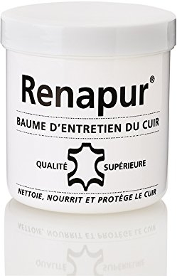 Renapur Baume d'entretien pour le cuir 220ML + 2 éponges (marque Française)