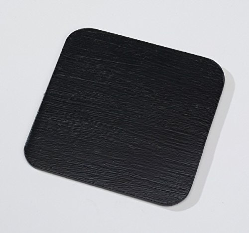 Kerzenteller Flachteller Quadratisch Alu Schwarz 10 x 10 cm ideal für Kerzen, Taufkerzen, Hochzeitskerzen, Trauerkerzen
