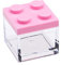omada Design Favor Boxes aus Plexiglas, 24 Stück, Ziegelform 5x5x5 cm mit farbigen Deckeln, ideal für 5 Hochzeitsmandeln, Geschenkidee für Zeremonien, Hochzeitsbevorzugungen (24 Stücke Pinke)
