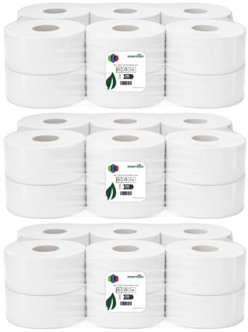 3 x 12 Rolls 200m Mini Jumbo Toilet Rolls, 3 inch core