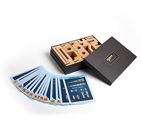 SumBlox Einsteiger Set - 38 Groß Holz Bausteine aus massiver Buche - Premium Zahlenbausteine Montessori Spielzeug - Mit 36 Aktivitätskarten in Deutsch zur Förderung des spielerischen Lernens
