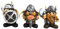 Ebros Gift Small Chibi Norse Viking Wild Berserkers Warriors with Axe Sword and Shield Statue Set of 3 Norselandic Hero Warlords Decorative Figurines