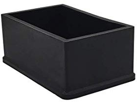 Flyshop Lot de 4 Capuchons de Meubles en Caoutchouc Anti-Rayures pour Pieds rectangulaires de 1-3/4 x 3 (4,5 x 7,5 cm), Noir