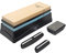 Rockingham Forge Kitchen Knife Sharpening Whetstone Kit - Contains 400/1000 Grit Combined Ceramic Whetstone, 2 x Blade Angle Guides, Carry Case and Stone Leveller