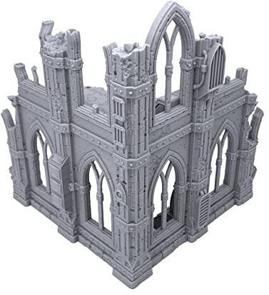 EnderToys Terrain4Print Gothic Sci-Fi Ruins (Set C), 3D gedruckte Tischplatte RPG Landschaft und Wargame Terrain für 28 mm Miniaturen