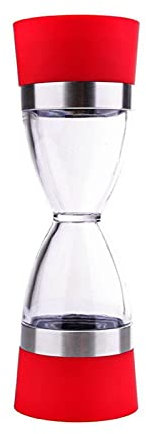 FURUIWUFENG Pepper grinder Manually 2 in 1 Hourglass Shape Dual Salt Pepper Mill Spice Grinder Pepper Shaker for Kitchen Cooking Tools Easy to Clean (7.0-Inch) Pepper blender (Color : B)