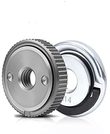 M14 Schnellspannmuttern für Winkelschleifer, selbstspannend, schnelles Klemmen, Schnellspannmutter-Kit für Dewalt Milwaukee Makita Bosch (Farbe: Grau / Silber)