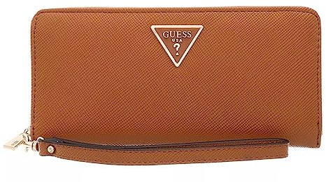 GUESS Laurel SLG Large Zip Around, Bag Women, Light Cognac, L