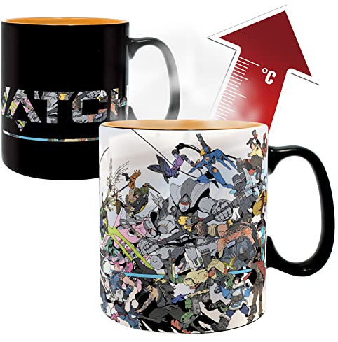 ABYstyle - OVERWATCH Heros Thermobecher mit großem Fassungsvermögen