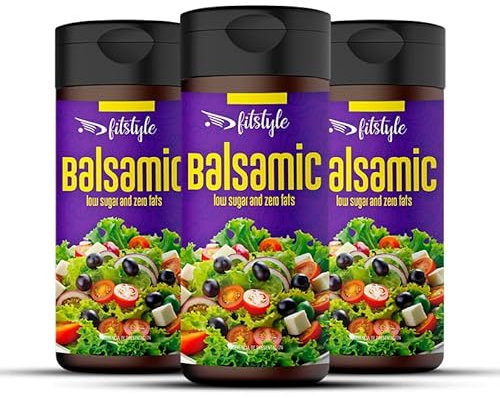 (x3) Salsa Balsámica Zero azúcares añadidos | Salsas sin calorías para dietas saludables (3 x Balsámica)