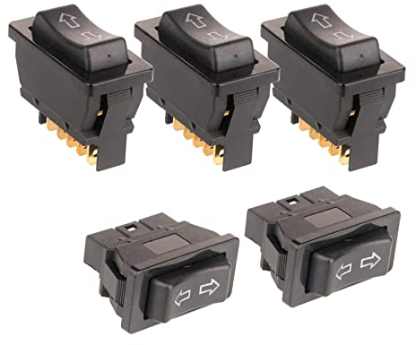 WANGCL 5 Stück Wippschalter Kippschalter Auto Fenster Momentary Switch 5 Pins für Verbinder Fenster Glasheber ASW-01