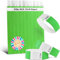 FARBEN BANDE® 500 Einlassbänder Neon Grün/Eintrittsbänder 19mm aus Tyvek/Party Bändchen reißfest, wasserdicht und nummeriert/farbige Partybänder/Einlassbändchen für Party, Festival & Feste