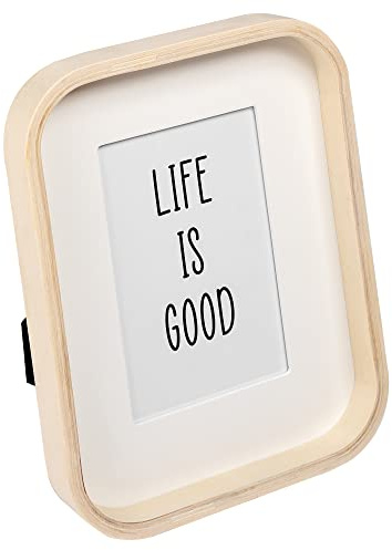 walther design Bilderrahmen natur 10 x 15 cm Holzrahmen mit Holzpassepartout, Urban Nature SK015H