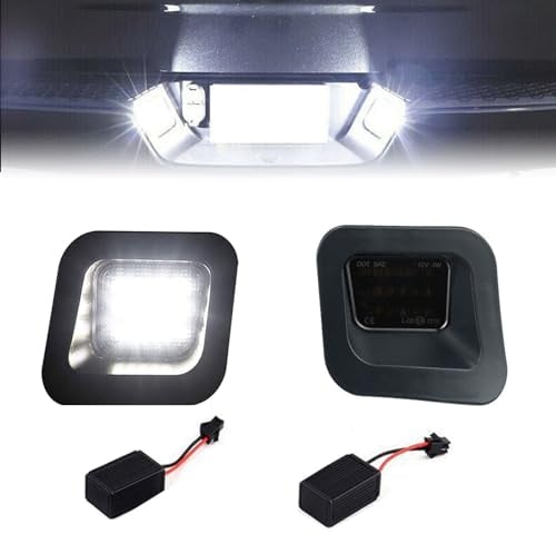 OneGas LED-Kennzeichenbeleuchtung, Heckstoßstange, Rauchglas, kompatibel mit Dodge Ram 1500 2500 3500 Pickup Truck, 6500 K, Diamantweiß, 12 V, 2 Stück