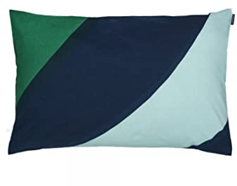 Marimekko - Kissenbezug, Kissenhülle - Savanni - 100% Baumwolle - Farbe: Green-Dark Blue-Mint - 40 x 60 cm