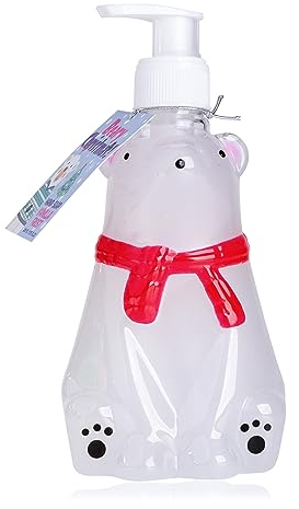 Accentra Bear Christmas Hand Soap in Pump Dispenser in Polar Bear Shape, 310 ml Hand Soap in Pump Dispenser, Liquid Soap, Vanilla Frost Fragrance