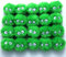 MIUPOO Bunte Pompons Fellbommel Pompom,Cartoon Augen Elfen Staub Bommel Pom Pom Bälle Flauschigen Plüsch Bälle für DIY Handwerk Damen Mädchen Tasche Schuh Mützen Anhängern Dekoration,20 Stück 5cm Grün