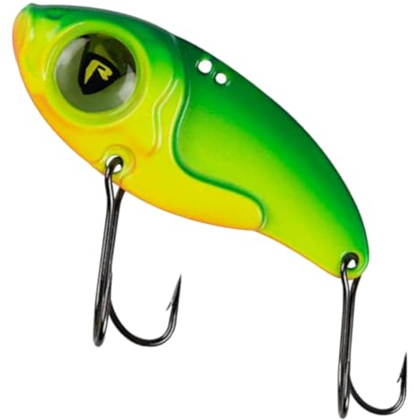 Fox Rage Big Eye Blade - Leurre spinner, couleur : UV Fire Tiger, longueur/poids : 4 cm/8 g