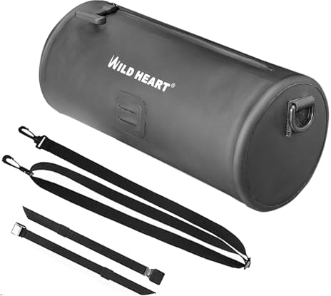 WILD HEART Motorrad-Lenkertasche wasserdichte Motorrad-Gabeltasche Dirt Bike Lenkertasche Universal-Fahrrad-Fronttasche Kleine Werkzeugtasche mit Schulterriemen (Schwarz)