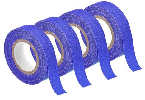 sourcing map 4 Rollen Neon Gaffa-Stoffband, 0,6 Zoll x 32,8 ft Leuchtband fluoreszierendes Klebeband für Party- und Heimdekoration, blau