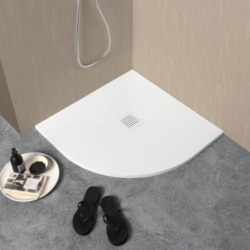 Kiamami Valentina Plato de Ducha de Resina 80x80 Blanco en Resina Muse