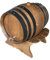 Toneleria madrileña Barrica de Roble de 4,5 litros, Barril para Vino, Whisky y Aguardiente, artesanía Tradicional, Incluye Instrucciones, Grifo conico, Corcho y pie bajo