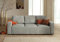 Lisa Design Livy - 3-Sitzer Schlafsofa - mit Bettkasten - aus Cord Hellgrau