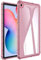 BARALARIQIU Coque pour Samsung Tab S6 Lite P610/P615 2020/2022 Antichoc Mince Souple Souple Silicone Transparent Housse de Protection Rose