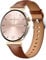 Knauermann PRO 3 Mini (2024) Gold - Gesundheitsuhr Smartwatch mit Telefoniefunktion - EKG + HRV und SOS Funktion - AMOLED Display - BT Bluetooth - Schlafapnoe - Rindslederband Schwarz, 14-24,rund