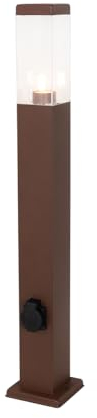 QAZQA malios - Lampe extérieure à douille - 1 lumière - L 12.8 cm - Brun rouille - Design, Moderne - éclairage extérieur
