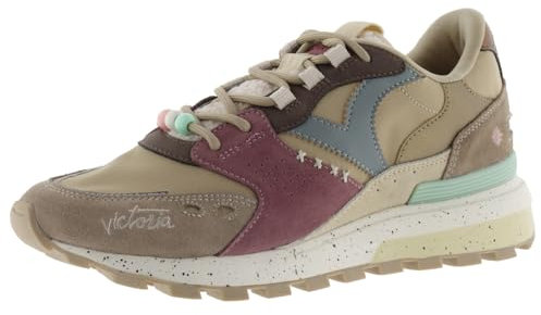 victoria Basket Luna Nylon & Piezas Serraje & Suela Dentada 1156109 para Mujer Beige 39