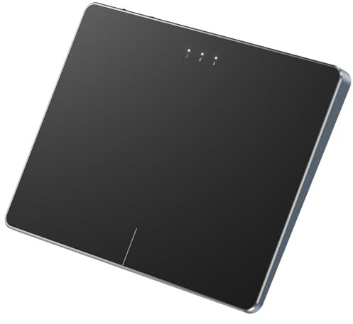 ProtoArc Kabellose Trackpad für Windows 10/11, T1 Plus Bluetooth Hochpräzises Touchpad mit Multi-Gesture Unterstützung für Windows 10/11 PC Laptop Notebook Desktop Computer - Schwarz