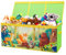Extra Groß Aufbewahrungsbox mit Deckel Kinder, Zusammenklappbare Oxford-Spielzeugkiste mit Griff für Mädchen Jungen, Wasserdichte Spielzeug Aufbewahrung im Kinderzimmer, 96×32×40 cm (Grünes Tier)