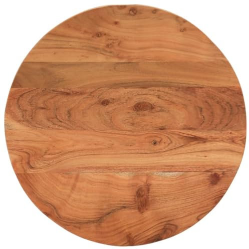 Xichuzi Tischplatte Ø40x3,8 cm Rund Massivholz Akazie, Arbeitsplatte, Waschtischplatte, Bürotischplatte - 370047