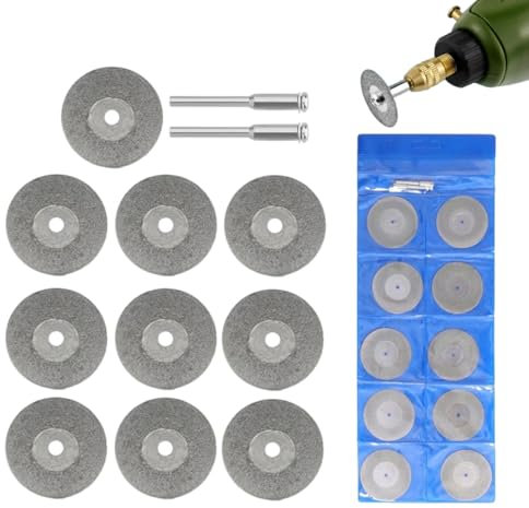 Dischi Diamantati, 10 PCS Mini Dischi Diamantati daTaglio di Metallo, Dischi Taglio,Dischi Diamantati Mini di Tagliante Sega,per Legno Piastrelle Vetro Metallo Pietre Ferro
