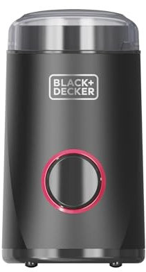 Black+Decker - Moulin Électrique 150W | Lames en Acier Inoxydable | Capacité 50g | Système de Verrouillage | Range-câble | Pieds Antidérapants | Compact et Élégant | Idéal pour Café et Épices